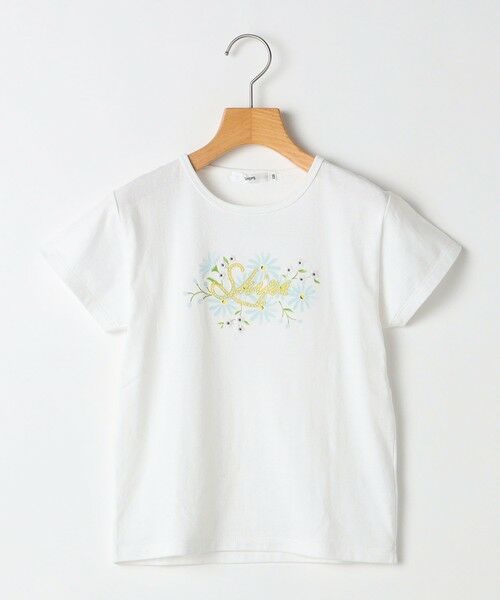 SHIPS / シップス Tシャツ | SHIPS KIDS:100〜130cm / ガーリー エンブロイダリー ロゴ Tシャツ | 詳細8