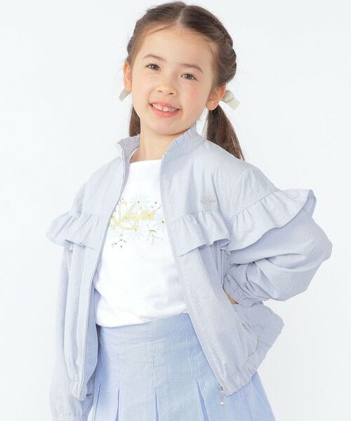 SHIPS / シップス Tシャツ | SHIPS KIDS:100〜130cm / ガーリー エンブロイダリー ロゴ Tシャツ | 詳細2