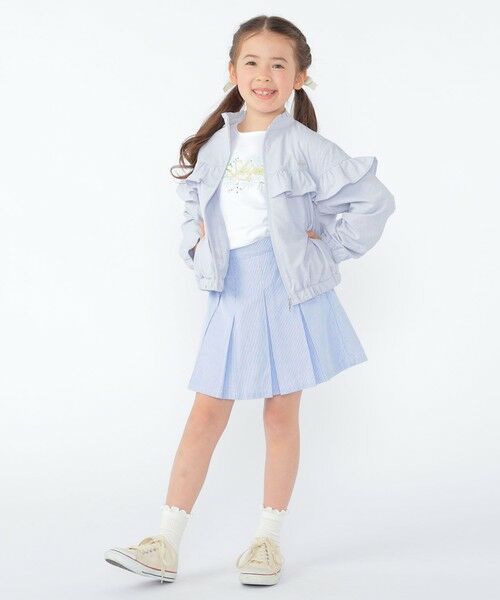 SHIPS / シップス Tシャツ | SHIPS KIDS:100〜130cm / ガーリー エンブロイダリー ロゴ Tシャツ | 詳細7