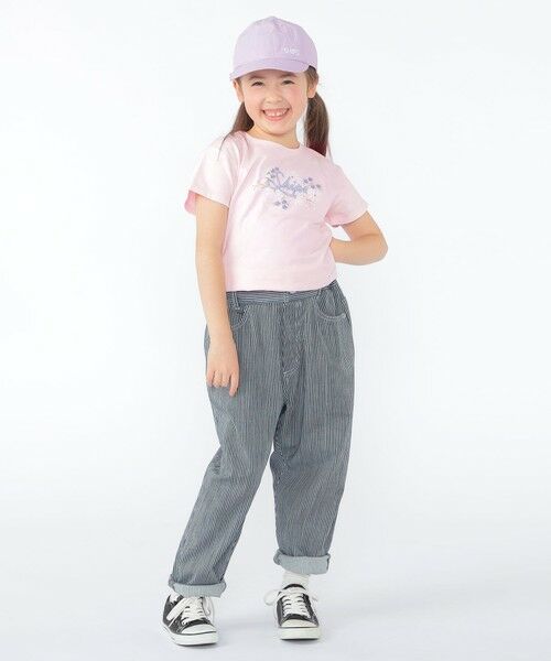 SHIPS / シップス Tシャツ | SHIPS KIDS:100〜130cm / ガーリー エンブロイダリー ロゴ Tシャツ | 詳細15