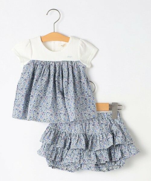 SHIPS / シップス ロンパース | SHIPS KIDS:70〜80cm / フラワー セット ロンパース（ライトブルー）