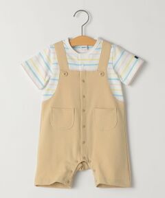 SHIPS / シップス ロンパース | SHIPS KIDS:70〜80cm / フェイク サスペンダー ロンパース