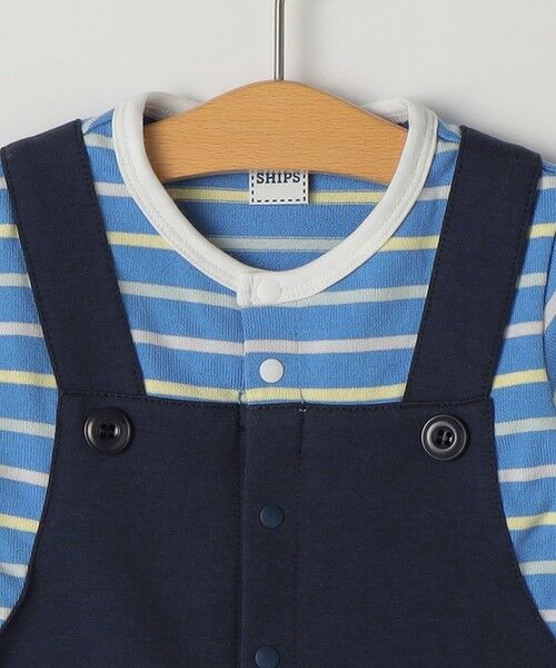 SHIPS / シップス ロンパース | SHIPS KIDS:70〜80cm / フェイク サスペンダー ロンパース | 詳細4