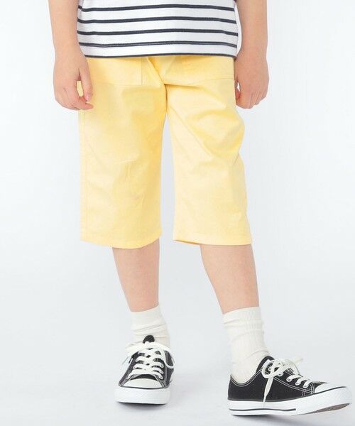 SHIPS / シップス ショート・ハーフ・半端丈パンツ | SHIPS KIDS:100〜130cm / クロップド パンツ（イエロー）