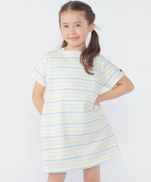 SHIPS / シップス ロング・マキシ丈ワンピース | SHIPS KIDS:100〜130cm / ボーダー ワンピース（オフホワイト）
