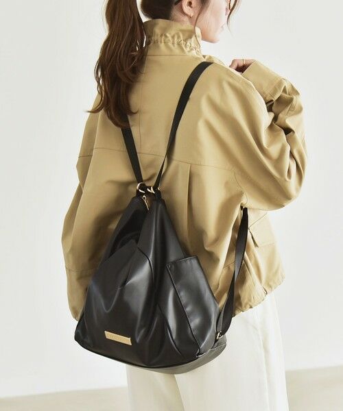 SHIPS / シップス トートバッグ | 《予約》quaranciel: 3way ポケット ジップ トート（A4対応）（ブラック）