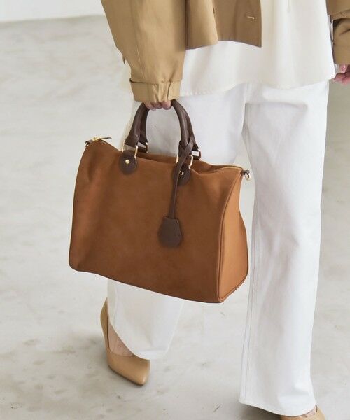 SHIPS / シップス ボストンバッグ | 《予約》quaranciel: 2way チャーム ビッグ ボストン バッグ（キャメル）