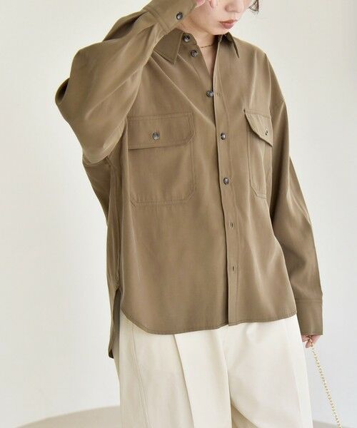 SHIPS / シップス シャツ・ブラウス | 《予約》quaranciel:〈洗濯機可能〉ルーズ ポケット シャツ | 詳細22