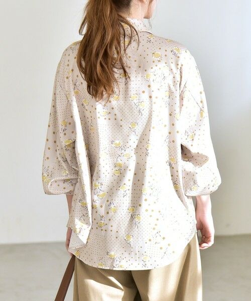 SHIPS / シップス シャツ・ブラウス | 《予約》quaranciel:〈洗濯機可能〉ドット フラワープリント リボンタイ シャツ | 詳細5