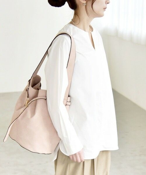 SHIPS / シップス シャツ・ブラウス | 《予約》quaranciel:〈洗濯機可能〉タックカラー 2way キーネック シャツ ブラウス | 詳細12