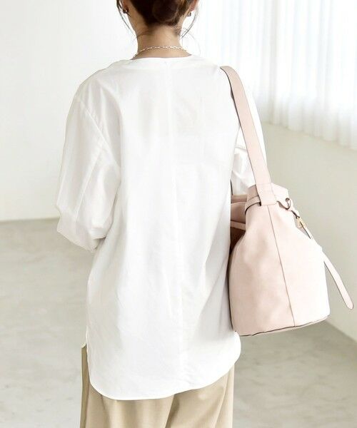 SHIPS / シップス シャツ・ブラウス | 《予約》quaranciel:〈洗濯機可能〉タックカラー 2way キーネック シャツ ブラウス | 詳細13