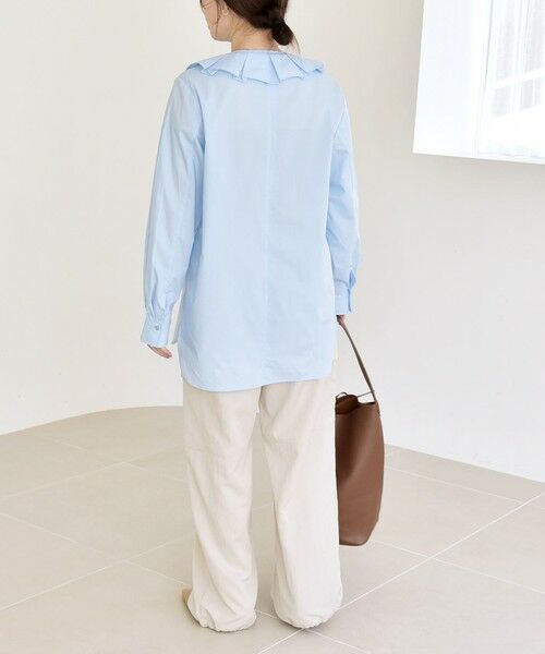 SHIPS / シップス シャツ・ブラウス | 《予約》quaranciel:〈洗濯機可能〉タックカラー 2way キーネック シャツ ブラウス | 詳細17