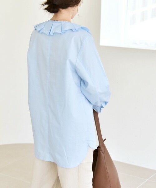 SHIPS / シップス シャツ・ブラウス | 《予約》quaranciel:〈洗濯機可能〉タックカラー 2way キーネック シャツ ブラウス | 詳細20