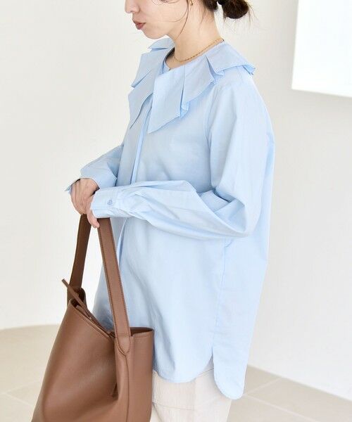 SHIPS / シップス シャツ・ブラウス | 《予約》quaranciel:〈洗濯機可能〉タックカラー 2way キーネック シャツ ブラウス | 詳細22