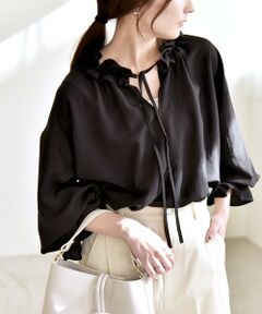 SHIPS / シップス シャツ・ブラウス | 《予約》quaranciel:〈洗濯機可能〉フリルカラー リボン ロングスリーブ ブラウス