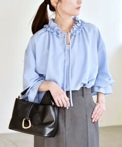 SHIPS / シップス シャツ・ブラウス | 《予約》quaranciel:〈洗濯機可能〉フリルカラー リボン ロングスリーブ ブラウス