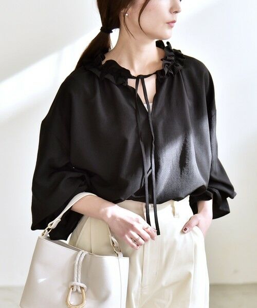 SHIPS / シップス シャツ・ブラウス | 《予約》quaranciel:〈洗濯機可能〉フリルカラー リボン ロングスリーブ ブラウス | 詳細12