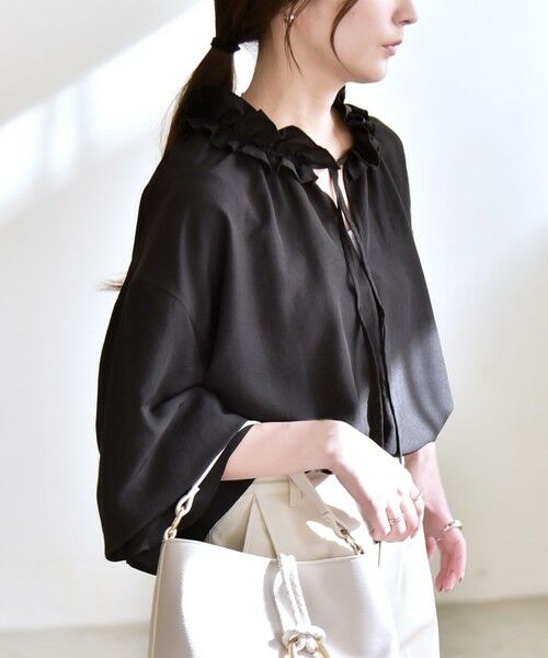 SHIPS / シップス シャツ・ブラウス | 《予約》quaranciel:〈洗濯機可能〉フリルカラー リボン ロングスリーブ ブラウス | 詳細13