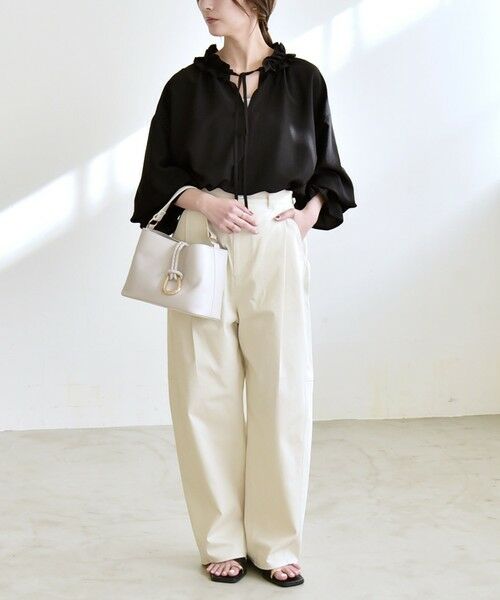 SHIPS / シップス シャツ・ブラウス | 《予約》quaranciel:〈洗濯機可能〉フリルカラー リボン ロングスリーブ ブラウス | 詳細10