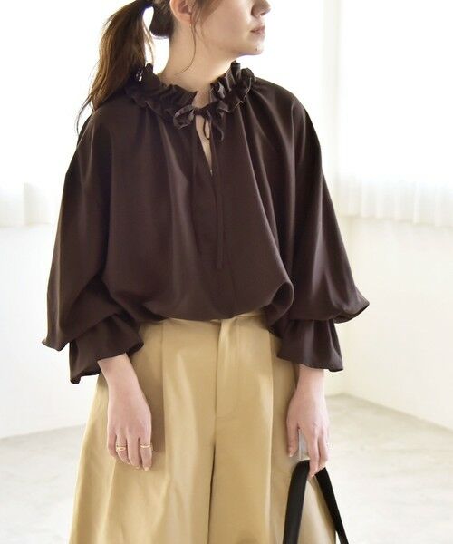 SHIPS / シップス シャツ・ブラウス | 《予約》quaranciel:〈洗濯機可能〉フリルカラー リボン ロングスリーブ ブラウス | 詳細20
