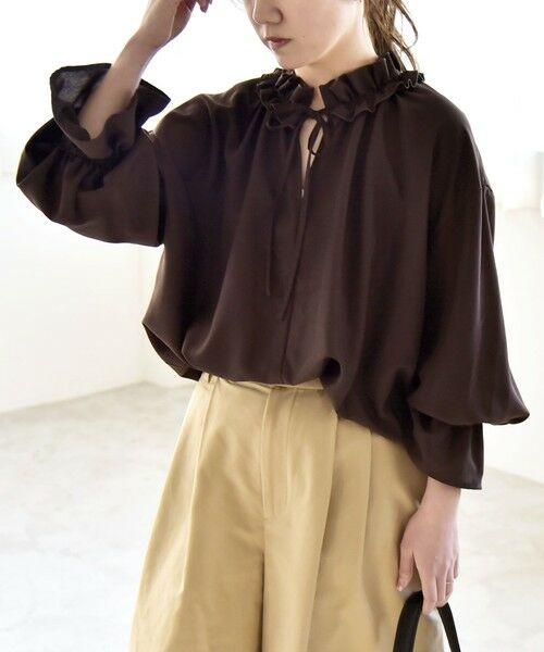 SHIPS / シップス シャツ・ブラウス | 《予約》quaranciel:〈洗濯機可能〉フリルカラー リボン ロングスリーブ ブラウス | 詳細21