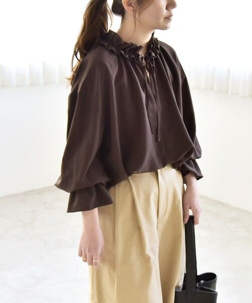 SHIPS / シップス シャツ・ブラウス | 《予約》quaranciel:〈洗濯機可能〉フリルカラー リボン ロングスリーブ ブラウス | 詳細24