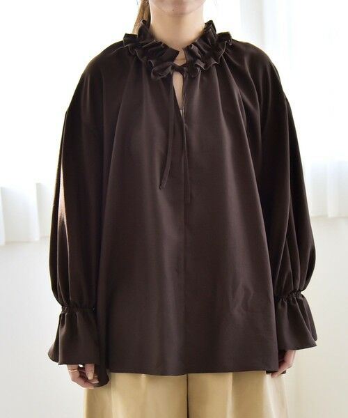 SHIPS / シップス シャツ・ブラウス | 《予約》quaranciel:〈洗濯機可能〉フリルカラー リボン ロングスリーブ ブラウス | 詳細28