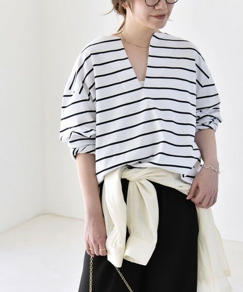 SHIPS / シップス Tシャツ | quaranciel:〈洗濯機可能〉ボーダー ビッグ スキッパー プルオーバー | 詳細26