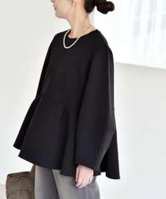 SHIPS / シップス スウェット | 《予約》quaranciel:〈洗濯機可能〉ポンチ ペプラム スウェット プルオーバー