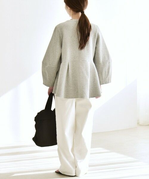 SHIPS / シップス スウェット | 《予約》quaranciel:〈洗濯機可能〉ポンチ ペプラム スウェット プルオーバー | 詳細2