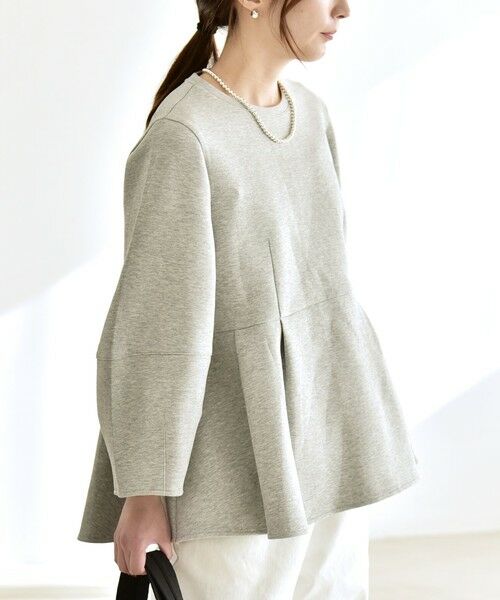 SHIPS / シップス スウェット | 《予約》quaranciel:〈洗濯機可能〉ポンチ ペプラム スウェット プルオーバー | 詳細4