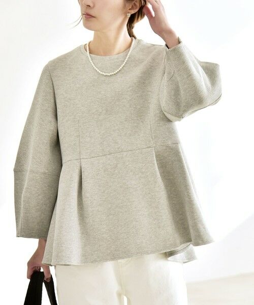 SHIPS / シップス スウェット | 《予約》quaranciel:〈洗濯機可能〉ポンチ ペプラム スウェット プルオーバー | 詳細5