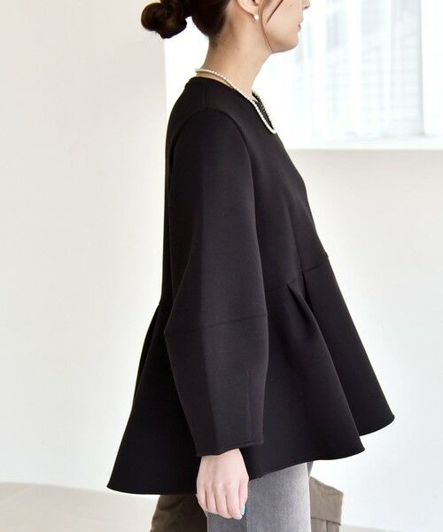 SHIPS / シップス スウェット | 《予約》quaranciel:〈洗濯機可能〉ポンチ ペプラム スウェット プルオーバー | 詳細19