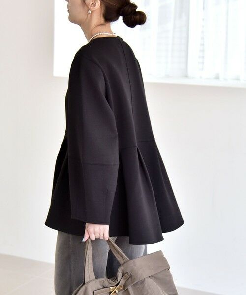 SHIPS / シップス スウェット | 《予約》quaranciel:〈洗濯機可能〉ポンチ ペプラム スウェット プルオーバー | 詳細21