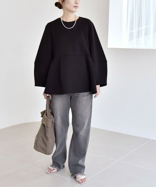 SHIPS / シップス スウェット | 《予約》quaranciel:〈洗濯機可能〉ポンチ ペプラム スウェット プルオーバー | 詳細14