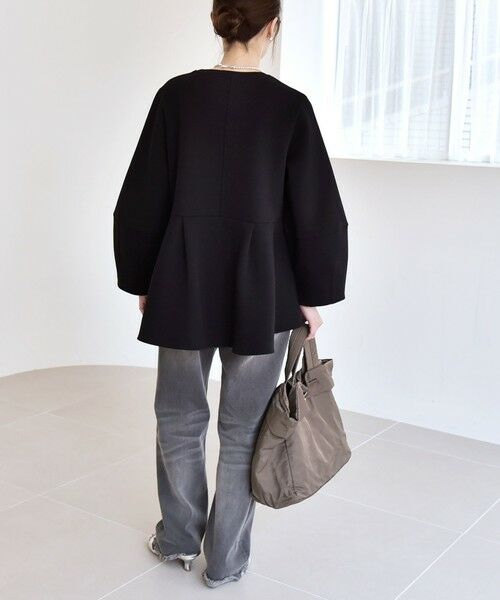 SHIPS / シップス スウェット | 《予約》quaranciel:〈洗濯機可能〉ポンチ ペプラム スウェット プルオーバー | 詳細15