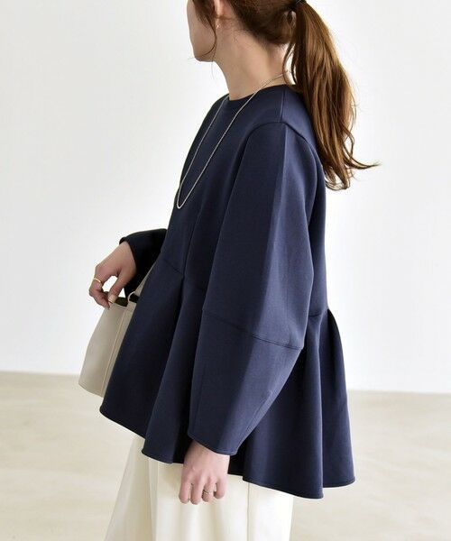 SHIPS / シップス スウェット | 《予約》quaranciel:〈洗濯機可能〉ポンチ ペプラム スウェット プルオーバー | 詳細28