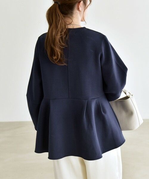 SHIPS / シップス スウェット | 《予約》quaranciel:〈洗濯機可能〉ポンチ ペプラム スウェット プルオーバー | 詳細30