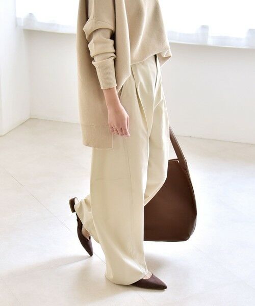 SHIPS / シップス チノ・ワークパンツ | 《予約》quaranciel:〈洗濯機可能〉チノ ワイド コクーン パンツ | 詳細3