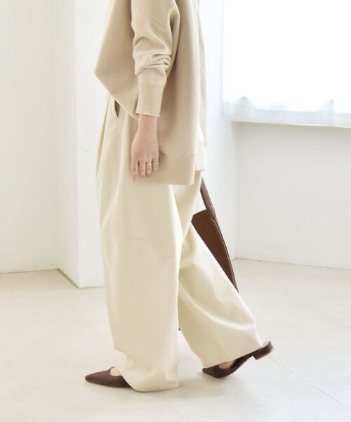 SHIPS / シップス チノ・ワークパンツ | 《予約》quaranciel:〈洗濯機可能〉チノ ワイド コクーン パンツ | 詳細7