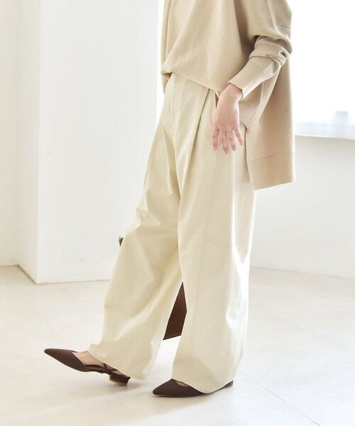 SHIPS / シップス チノ・ワークパンツ | 《予約》quaranciel:〈洗濯機可能〉チノ ワイド コクーン パンツ | 詳細8