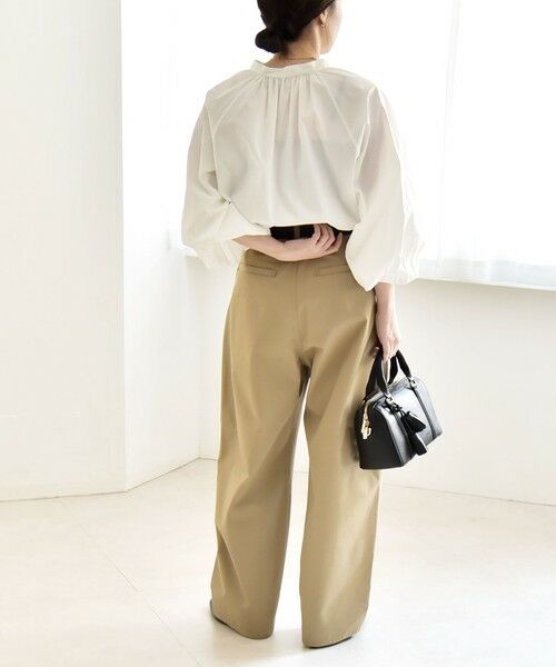 SHIPS / シップス チノ・ワークパンツ | 《予約》quaranciel:〈洗濯機可能〉チノ ワイド コクーン パンツ | 詳細11