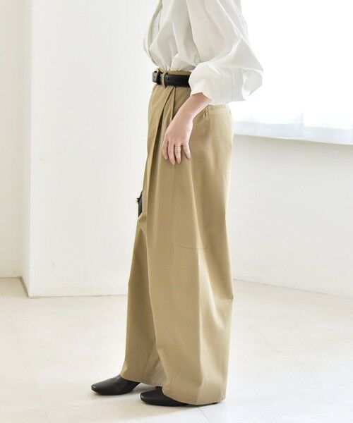 SHIPS / シップス チノ・ワークパンツ | 《予約》quaranciel:〈洗濯機可能〉チノ ワイド コクーン パンツ | 詳細15