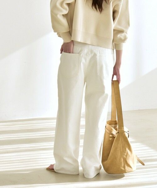 SHIPS / シップス デニムパンツ | 《予約》quaranciel:〈洗濯機可能〉ハイライズ ルーズ ワイド デニム パンツ | 詳細12