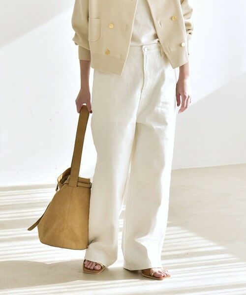 SHIPS / シップス デニムパンツ | 《予約》quaranciel:〈洗濯機可能〉ハイライズ ルーズ ワイド デニム パンツ | 詳細4