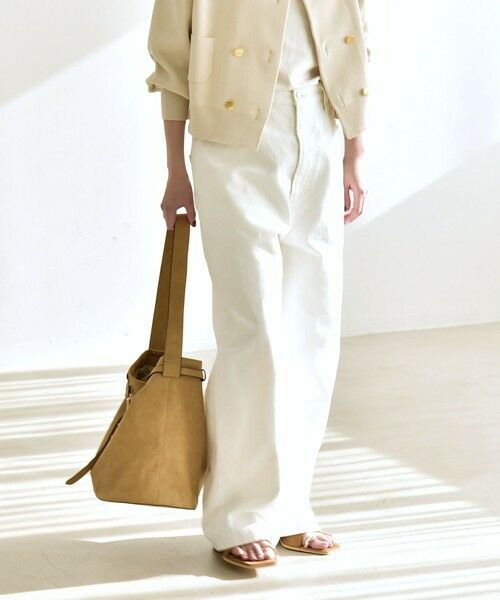 SHIPS / シップス デニムパンツ | 《予約》quaranciel:〈洗濯機可能〉ハイライズ ルーズ ワイド デニム パンツ | 詳細5