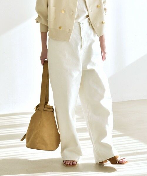 SHIPS / シップス デニムパンツ | 《予約》quaranciel:〈洗濯機可能〉ハイライズ ルーズ ワイド デニム パンツ | 詳細6