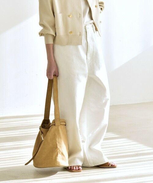 SHIPS / シップス デニムパンツ | 《予約》quaranciel:〈洗濯機可能〉ハイライズ ルーズ ワイド デニム パンツ | 詳細7