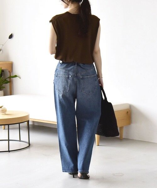 SHIPS / シップス デニムパンツ | 《一部追加予約》quaranciel:〈洗濯機可能〉ハイライズ ルーズ ワイド デニム パンツ | 詳細19