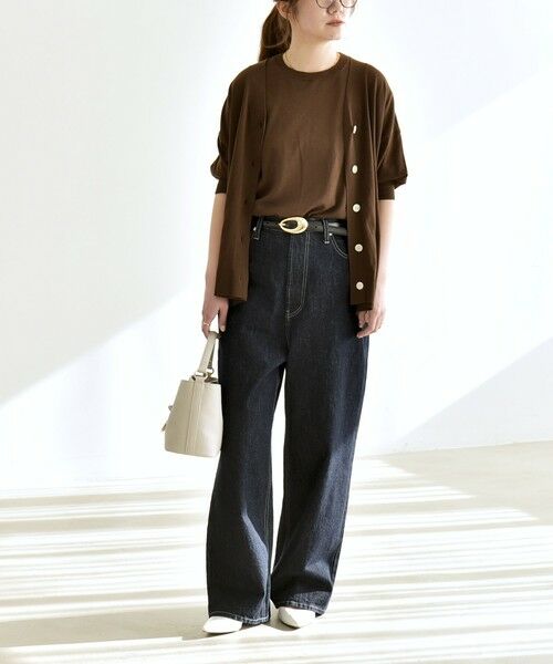 SHIPS / シップス デニムパンツ | 《予約》quaranciel:〈洗濯機可能〉ハイライズ ルーズ ワイド デニム パンツ | 詳細16